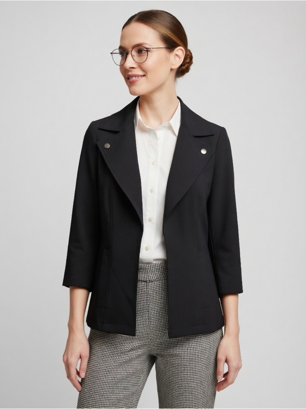 NYCC Women's Black Open-Front Blazer Jacket NWT